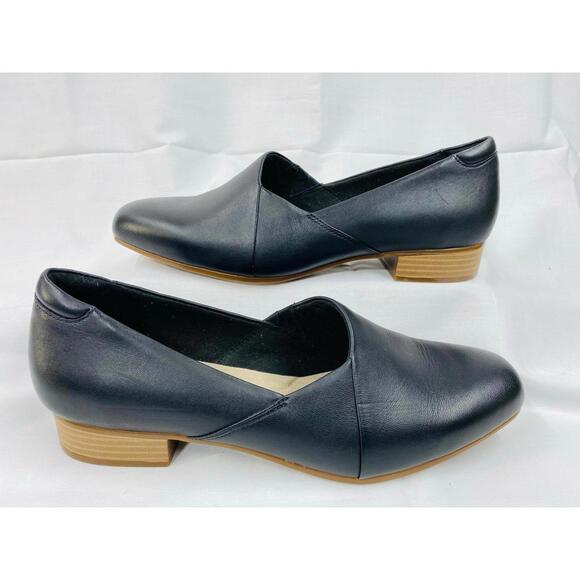 Clarks Navy Leather Loafers - Picture 5 of 9